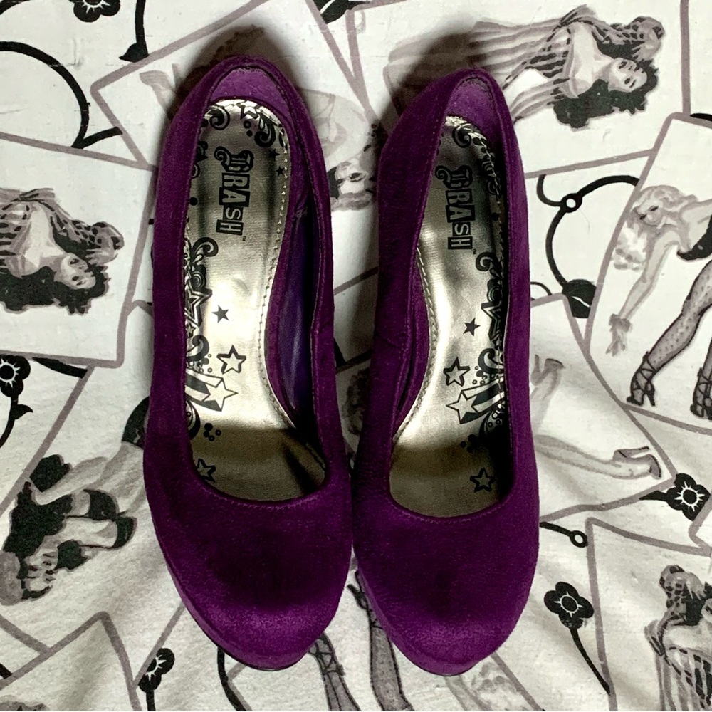 Purple Platform Pumps - Picture 9 of 12